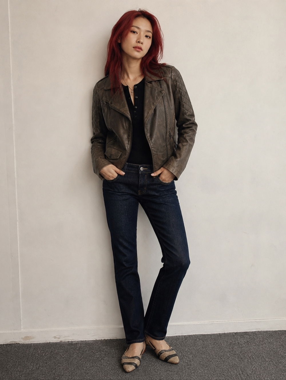Quilted Genuine Classic Italian Leather Jacket